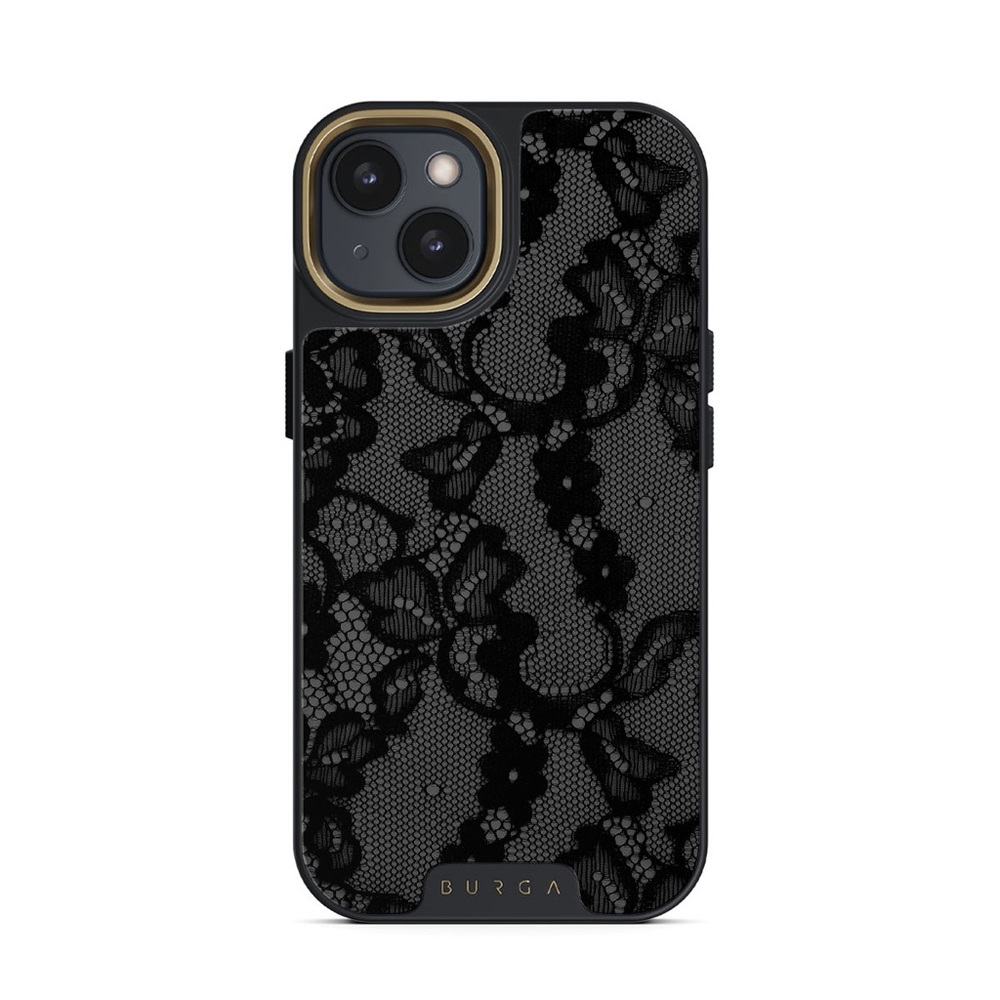 BLACK LACE PHONE CASE — IPHONE 15
